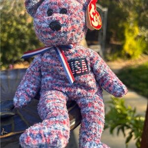 Patriotic Plush Bear with USA Embroidery